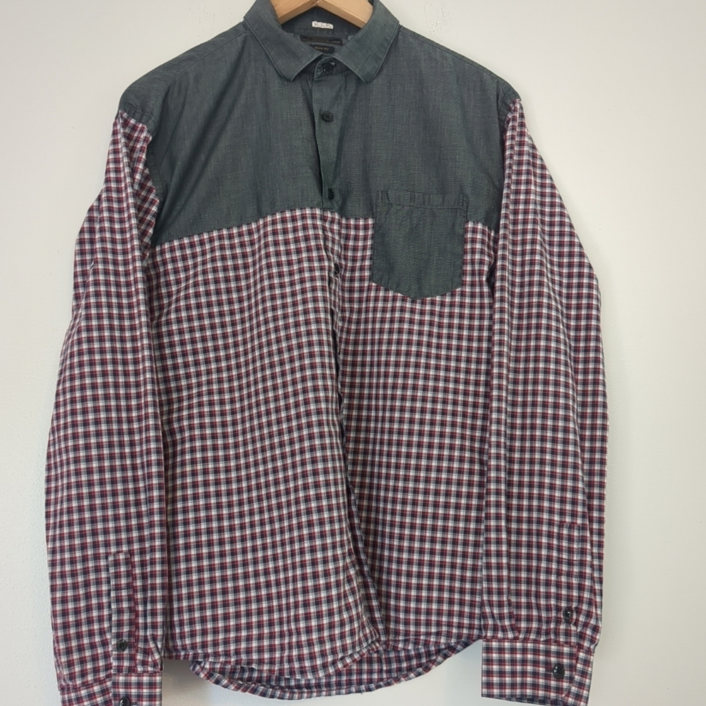 Zara Shirt Youth SZ Large Check Western Rodeo Long Sleeve Button Cowboy